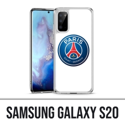 Coque Samsung Galaxy S20 - Logo Psg Fond Blanc