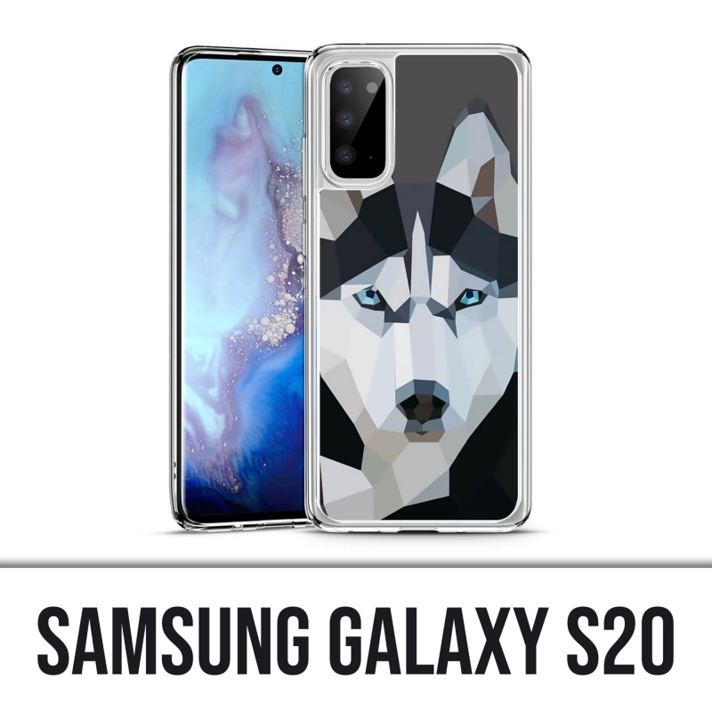 Coque Samsung Galaxy S20 - Loup Husky Origami