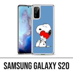 Coque Samsung Galaxy S20 - Snoopy Coeur