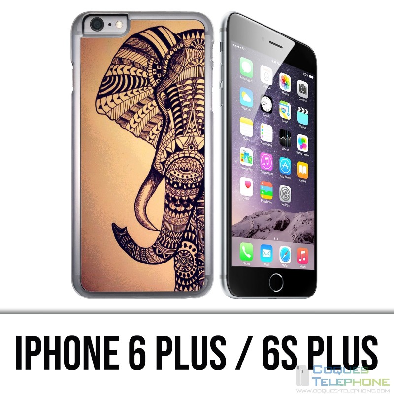 Custodia per iPhone 6 Plus / 6S Plus - Elefante azteco vintage