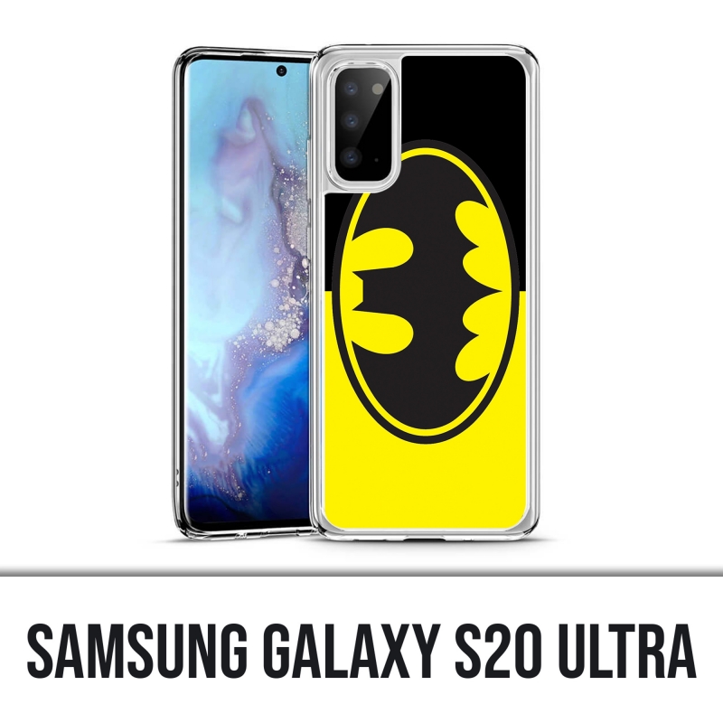 Coque Samsung Galaxy S20 Ultra - Batman Logo Classic Jaune Noir