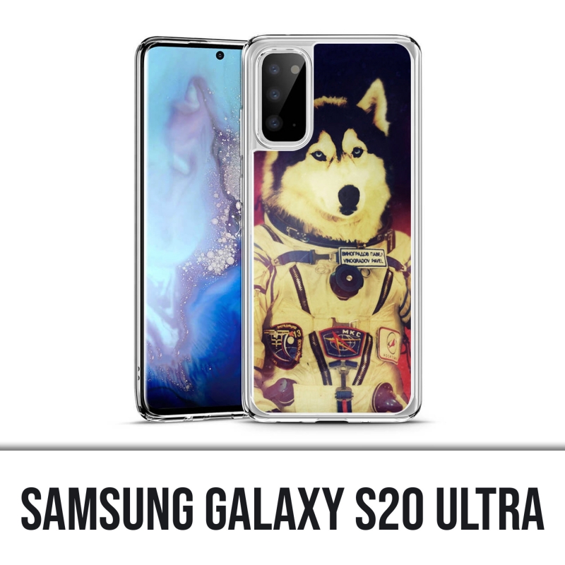 Coque Samsung Galaxy S20 Ultra - Chien Jusky Astronaute