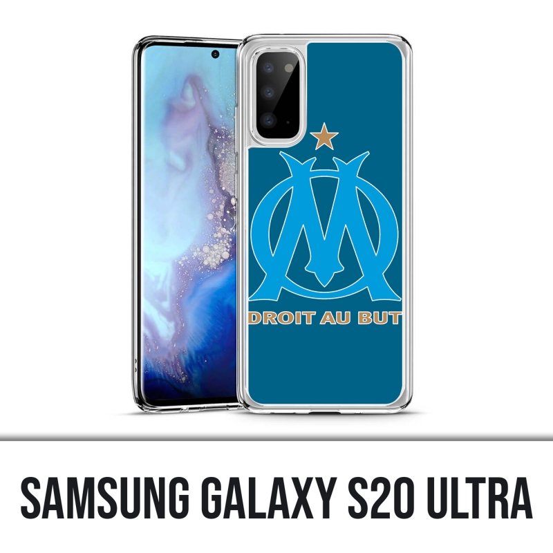 Funda Samsung Galaxy S20 Ultra - Logotipo de Om Marsella Fondo azul grande