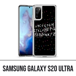 Custodia Samsung Galaxy S20 Ultra - Alfabeto di Stranger Things