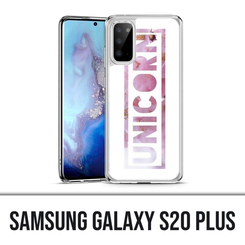 Samsung Galaxy S20 Plus Hülle - Einhorn Blumen Einhorn