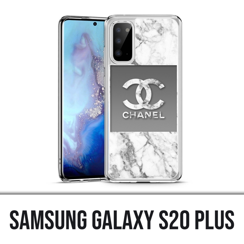 Coque Samsung Galaxy S20 Plus - Chanel Marbre Blanc