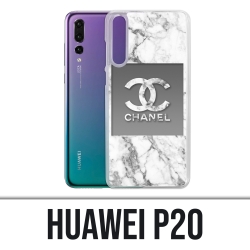 Coque Huawei P20 - Chanel Marbre Blanc