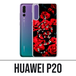 Custodia Huawei P20: rose serpenti Gucci