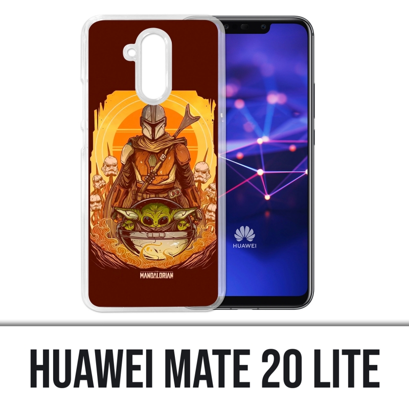 Huawei Mate 20 Lite Case - Star Wars Mandalorian Yoda Fanart