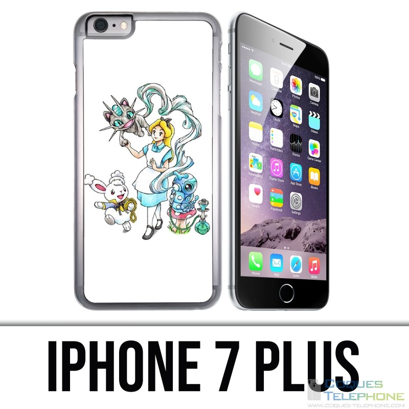 Coque iPhone 7 PLUS - Alice Au Pays Des Merveilles Pokémon