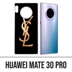 Custodia Huawei Mate 30 Pro - Logo YSL Yves Saint Laurent Gold