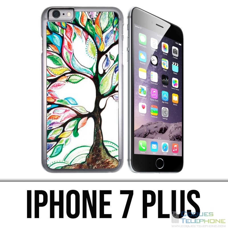 Coque iPhone 7 PLUS - Arbre Multicolore