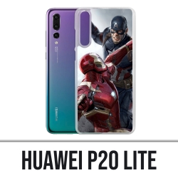 Custodia Huawei P20 Lite - Captain America Vs Iron Man Avengers