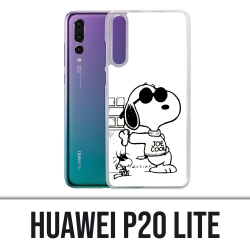 Huawei P20 Lite Case - Snoopy Schwarz Weiß