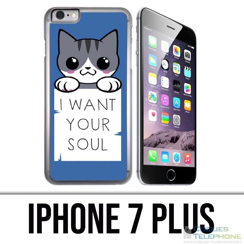 Coque iPhone 7 PLUS - Chat I Want Your Soul