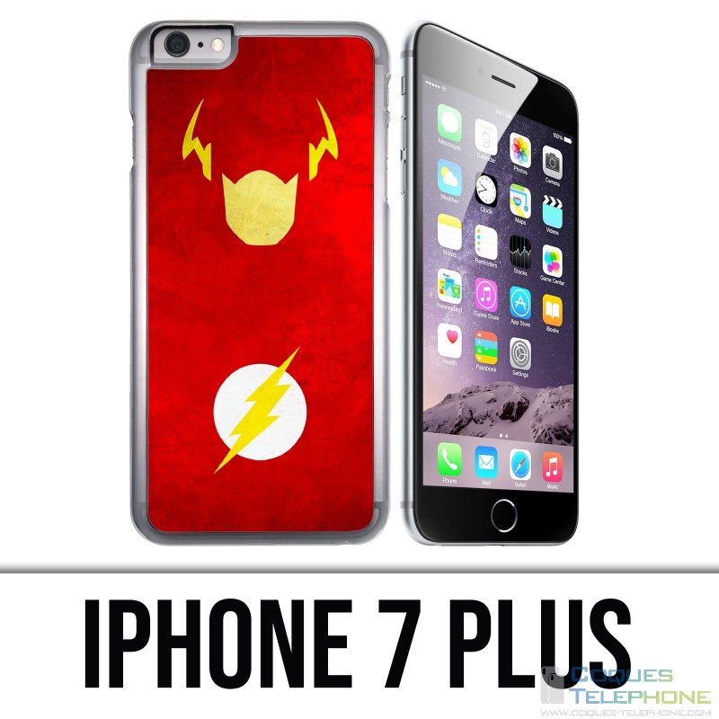 Coque iPhone 7 PLUS - Dc Comics Flash Art Design