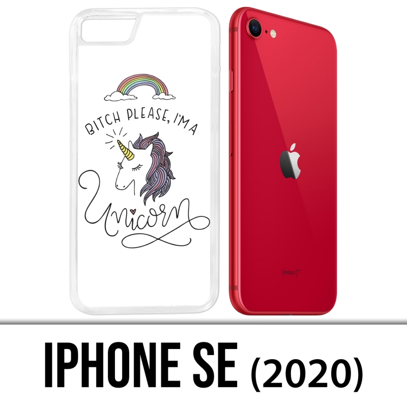 Coque iPhone SE 2020 - Bitch Please Unicorn Licorne