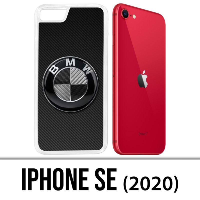 Coque iPhone SE 2020 - Bmw Logo Carbone