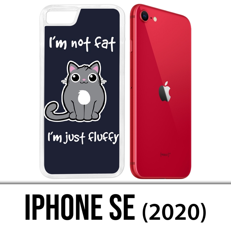 Coque iPhone SE 2020 - Chat Not Fat Just Fluffy