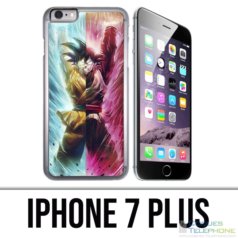 Coque iPhone 7 PLUS - Dragon Ball Black Goku Cartoon