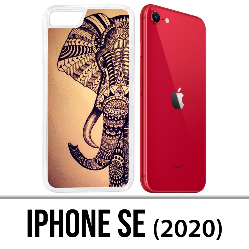 Custodia iPhone SE 2020 - Éléphant Aztèque Vintage