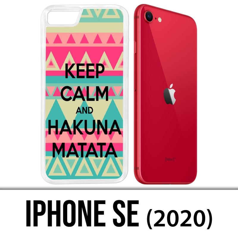 Coque iPhone SE 2020 - Keep Calm Hakuna Mattata
