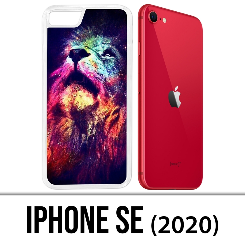 Coque iPhone SE 2020 - Lion Galaxie