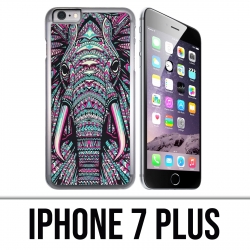 Custodia per iPhone 7 Plus - Elefante azteco colorato