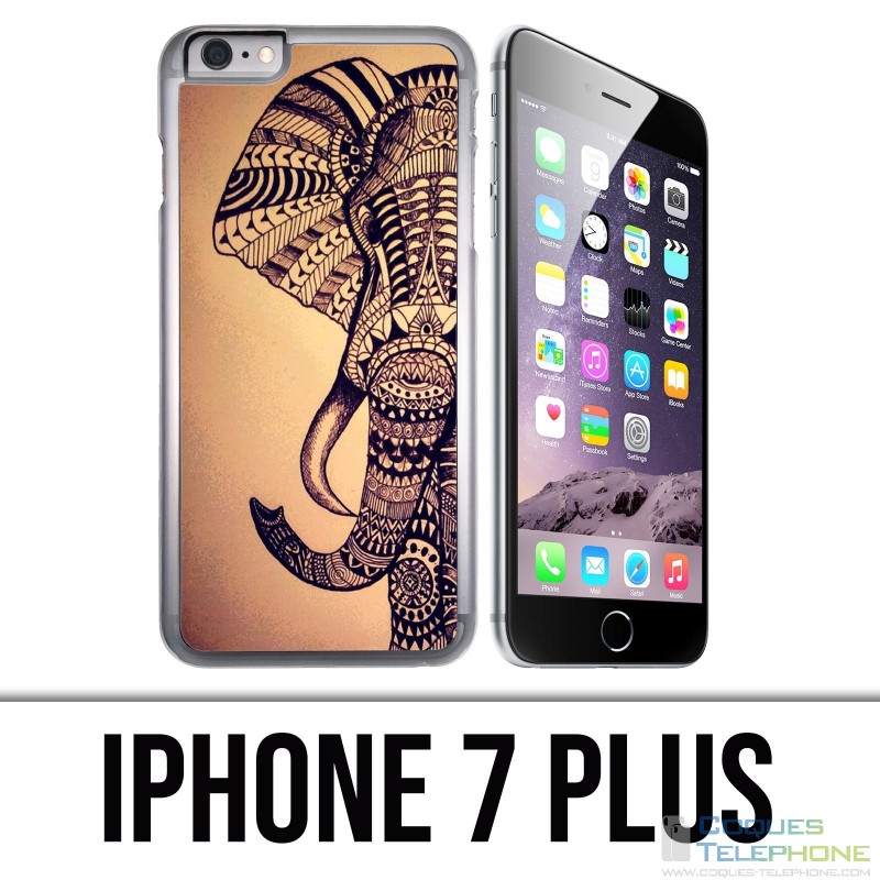 Custodia per iPhone 7 Plus - Elefante azteco vintage