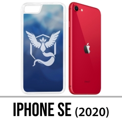 Coque iPhone SE 2020 - Pokémon Go Team Bleue Grunge