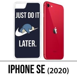 Coque iPhone SE 2020 - Pokémon Ronflex Just Do It Later
