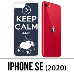 Coque iPhone SE 2020 - Pokémon Ronflex Keep Calm