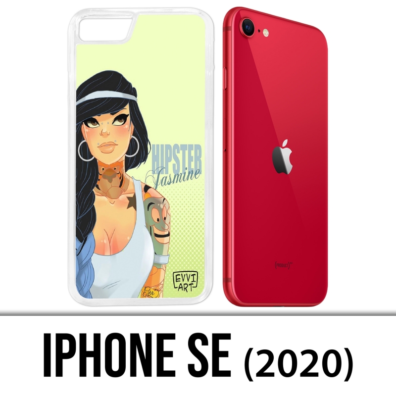 Coque iPhone SE 2020 - Princesse Disney Jasmine Hipster