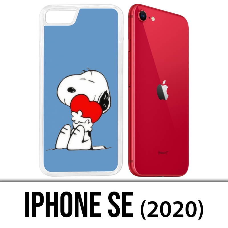 Coque iPhone SE 2020 - Snoopy Coeur