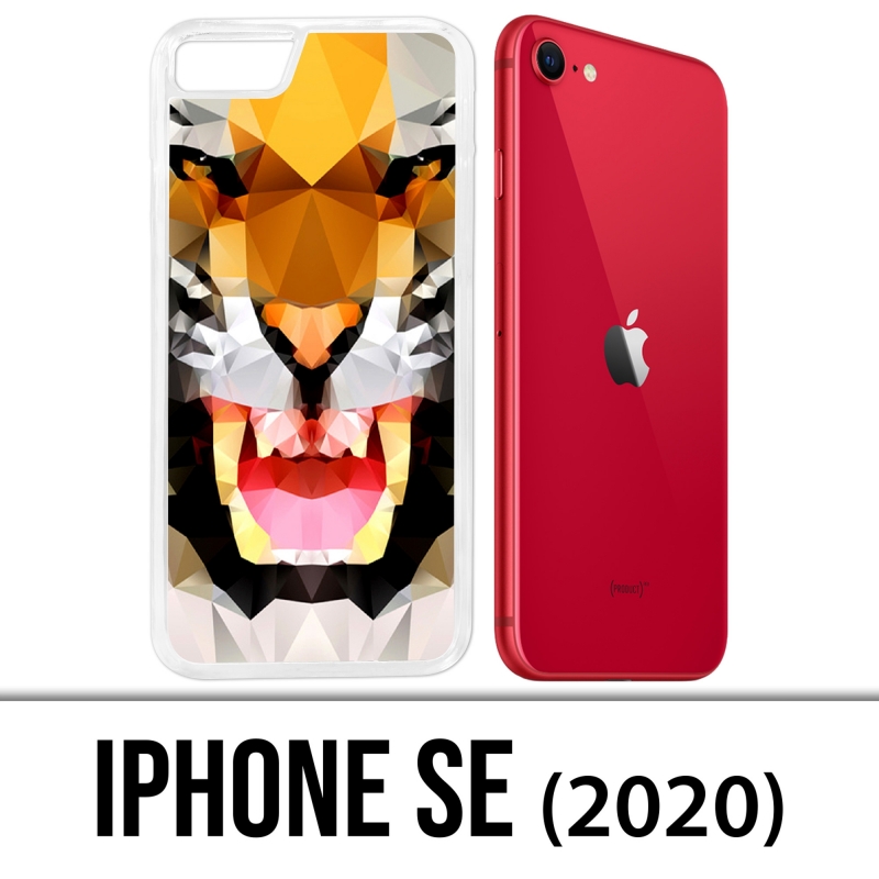 Coque iPhone SE 2020 - Tigre Geometrique