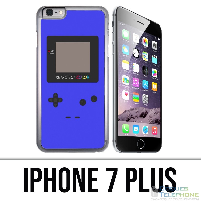 Coque iPhone 7 PLUS - Game Boy Color Bleu