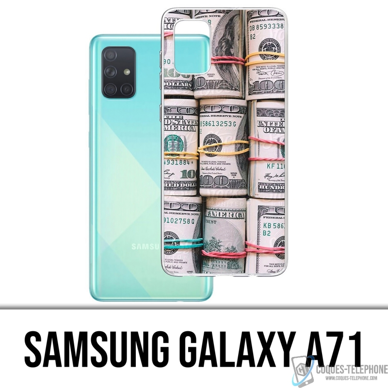 Custodia per Samsung Galaxy A71 - Banconote da un dollaro arrotolate