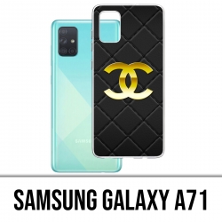 Samsung Galaxy A71 Case - Chanel Logo Leather