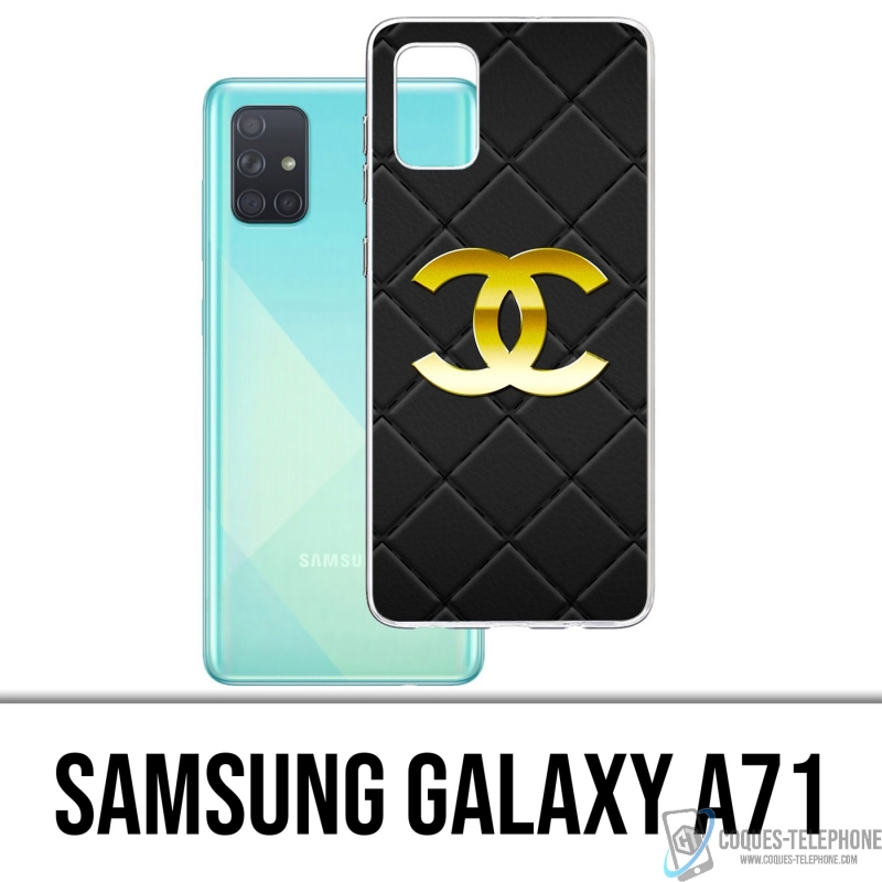 Samsung Galaxy A71 Case - Chanel Logo Leather