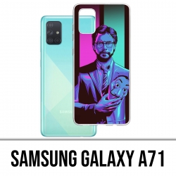 Custodia per Samsung Galaxy A71 - La Casa De Papel - Professor Neon