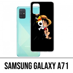 Coque Samsung Galaxy A71 - One Piece Baby Luffy Drapeau