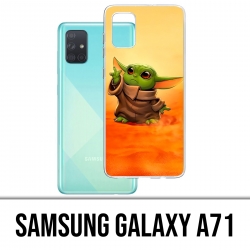 Custodia per Samsung Galaxy A71 - Star Wars Baby Yoda Fanart