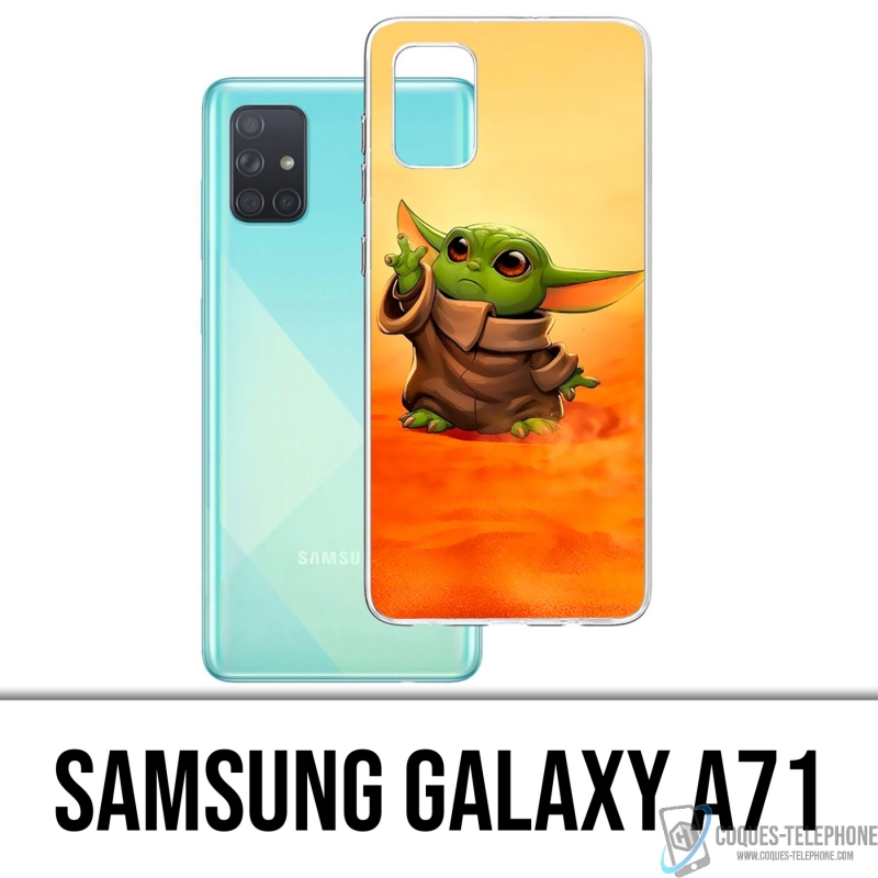 Custodia per Samsung Galaxy A71 - Star Wars Baby Yoda Fanart