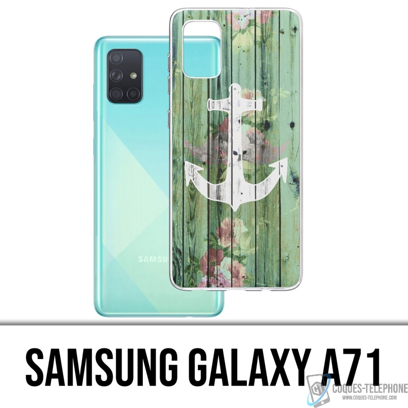 Coque Samsung Galaxy A71 - Ancre Marine Bois