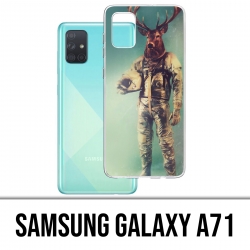 Custodia per Samsung Galaxy A71 - Cervo animale astronauta