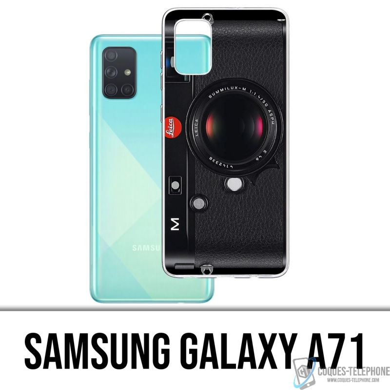 Coque Samsung Galaxy A71 - Appareil Photo Vintage Noir