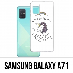 Samsung Galaxy A71 Case - Hündin bitte Einhorn Einhorn