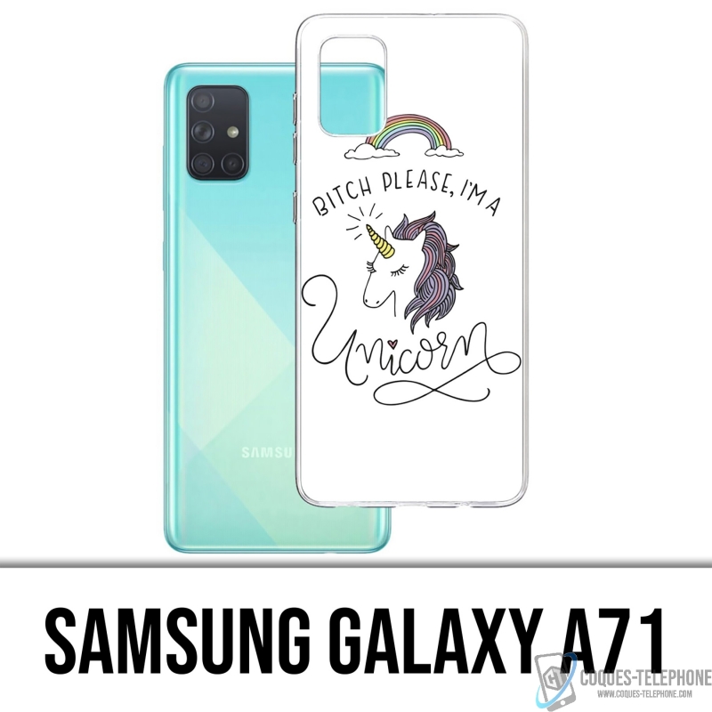 Coque Samsung Galaxy A71 - Bitch Please Unicorn Licorne