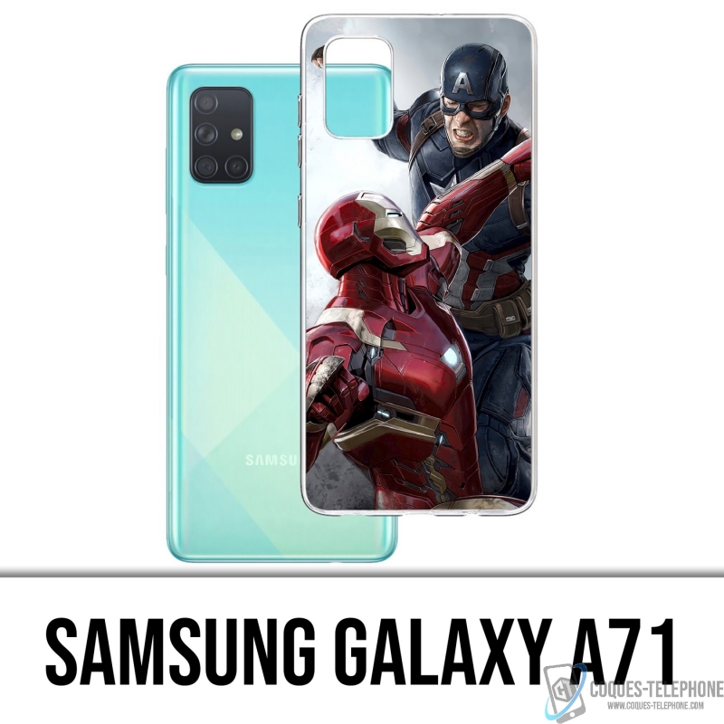 Custodia per Samsung Galaxy A71 - Captain America vs Iron Man Avengers