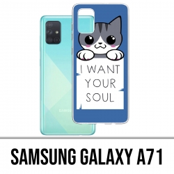 Coque Samsung Galaxy A71 - Chat I Want Your Soul